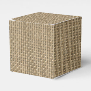 Natürliche beige Leinwand Geschenkschachtel