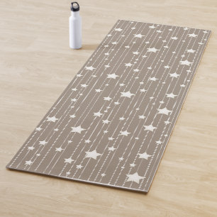 Natürliche, beige und weiße Sternstreifen Yogamatte