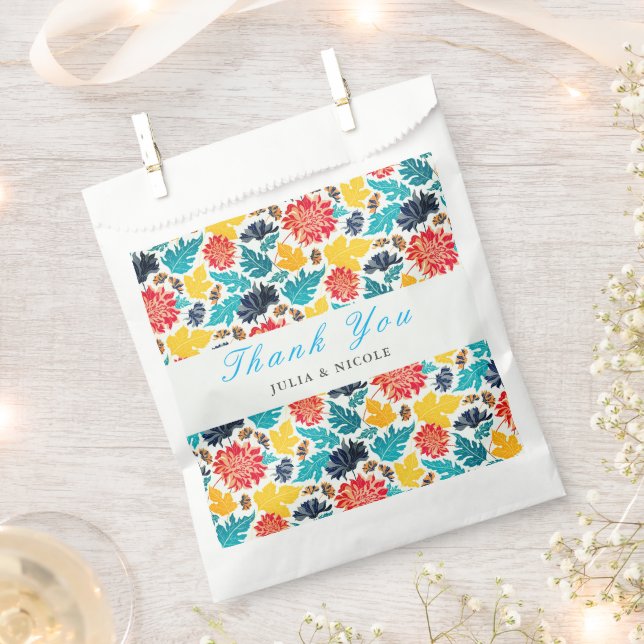 Natürliche Blaue Gelbe Wasserfarbe Sonnenblumen Ho Geschenktütchen (Ausgeschnitten)