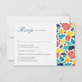 Natürliche Blaue Gelbe Wasserfarbe Sonnenblumen Ho RSVP Karte