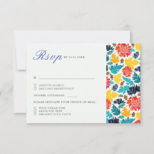 Natürliche Blaue Gelbe Wasserfarbe Sonnenblumen Ho RSVP Karte