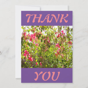 Natürliche Blume Rosa grüne Blätter Originalbild Dankeskarte