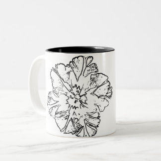 Natürliche Blume Zweifarbige Tasse