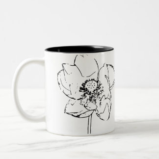 Natürliche Blume Zweifarbige Tasse