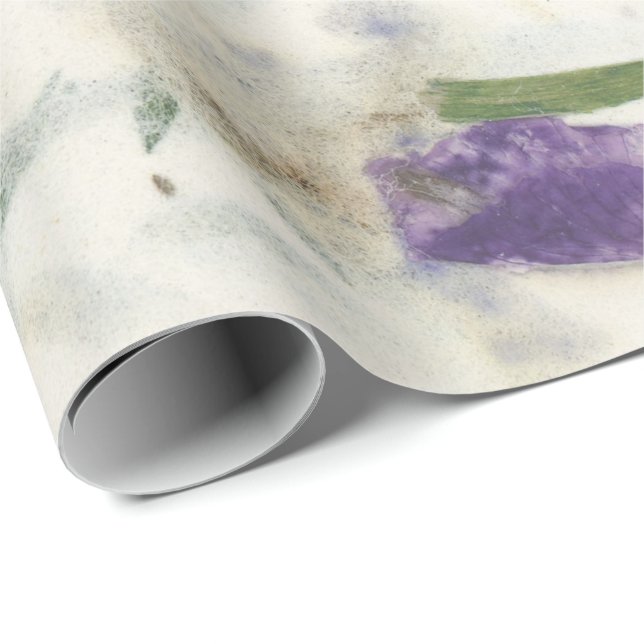 Natürliche Blumengrunge Shabby Earth Grass Mulberr Geschenkpapier (Rolleneckpunkt)