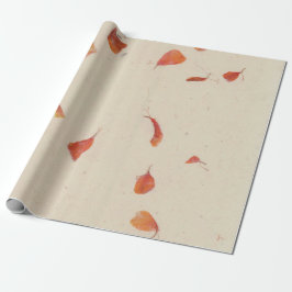 Natürliche Blütengrungy Shabby Earth Poppes Mulber Geschenkpapier