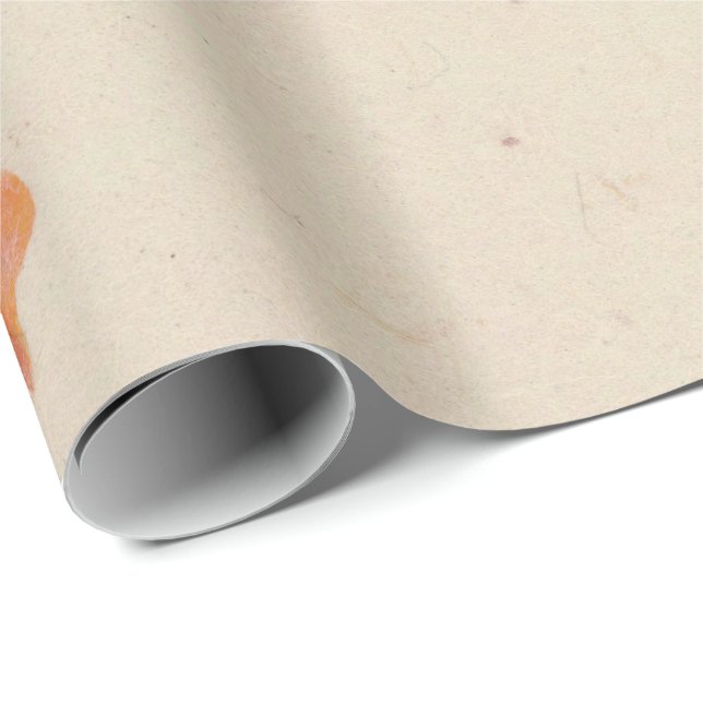 Natürliche Blütengrungy Shabby Earth Poppes Mulber Geschenkpapier (Rolleneckpunkt)