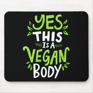 Natürliche Bodybuilding Vegane Fitness Mousepad
