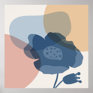 Natürliche botanische Elemente Poster