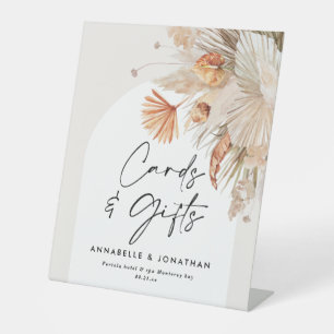 Natürliche botanische rustikale Hochzeitskarten & Sockelschild
