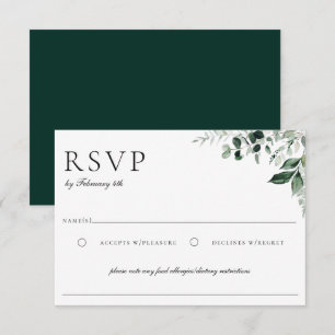 Natürliche botanische Vegetation RSVP Karte