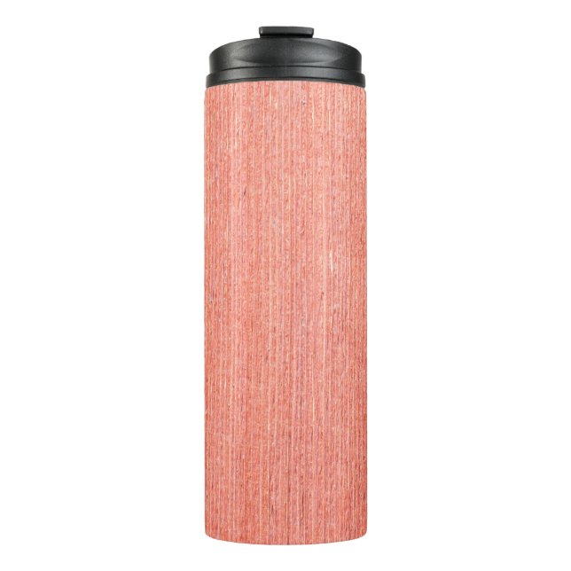 Natürliche braune Holzstruktur und nahtloser Hinte Thermosbecher (Vorderseite)