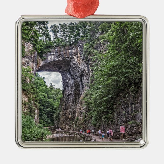 Natürliche Brücke Silbernes Ornament (Vorne)