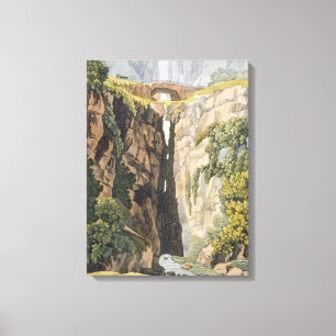 Natürliche Brücke, Valle d'Icononzo (Farbelitho) Leinwanddruck