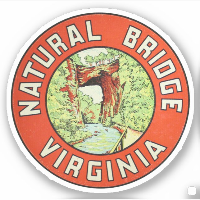 Natürliche Brücke Virginia - Aufkleber (Vorderseite)