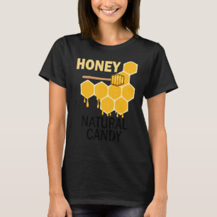 Natürliche Candy Wilderness Honey Niedliche Bienen T-Shirt