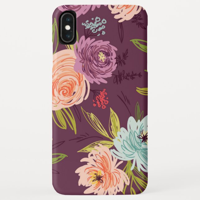 Natürliche dekorative Rose Kunst Case-Mate iPhone Hülle (Rückseite)