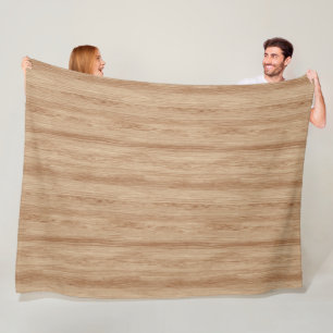 Natürliche Eichenholzmaserung mit hellem Holzton Fleecedecke