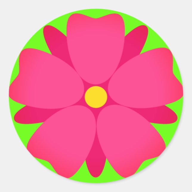 Natürliche Emoji-Blume Runder Aufkleber (Vorderseite)