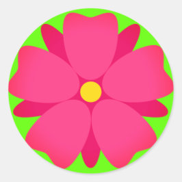 Natürliche Emoji-Blume Runder Aufkleber