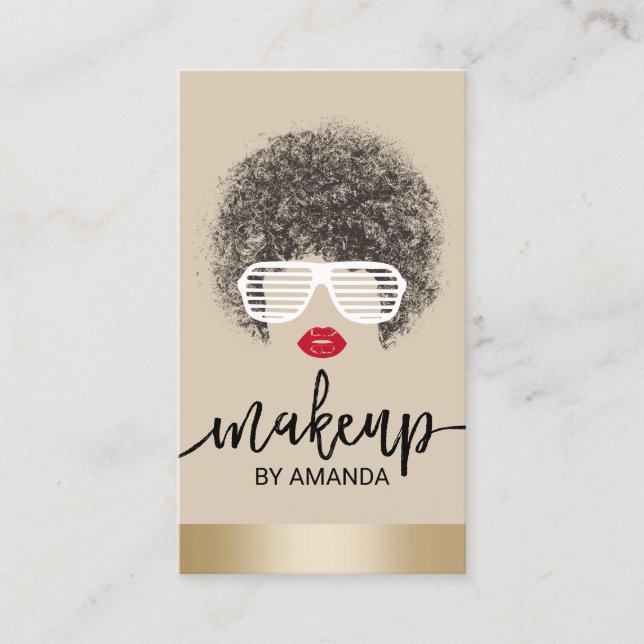 Natürliche Friseursalon Modern Makeup Artist Salon Visitenkarte (Vorderseite)