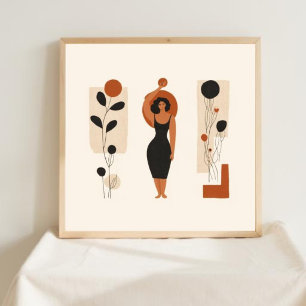 Natürliche Geometrie – Feminine Minimalistische Ku Poster