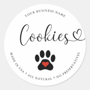 Natürliche Gourmet-Hundekekse Runder Aufkleber