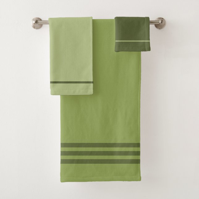Natürliche grüne, Schlichte Farben Badhandtuch Set (Insitu)