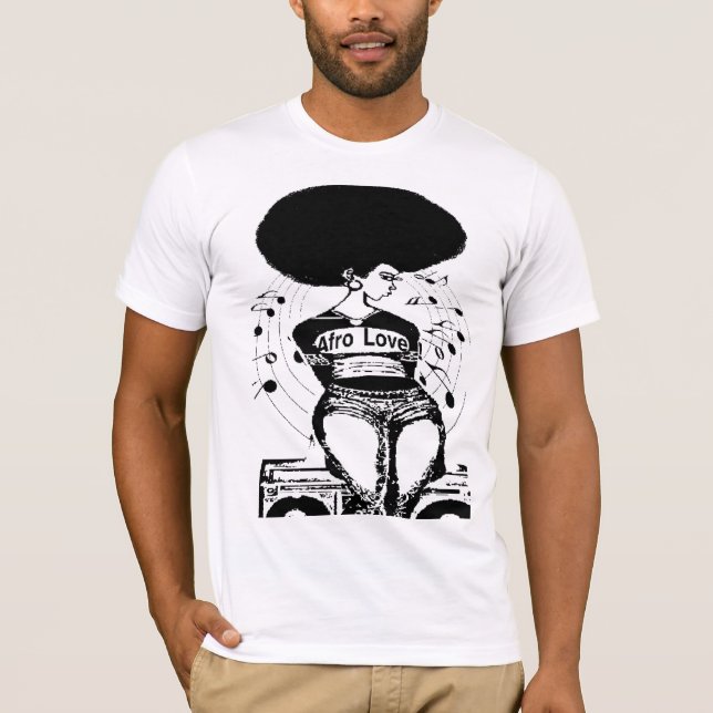 Natürliche Haar-Revolutionst-shirt Afro-Liebe T-Shirt (Vorderseite)