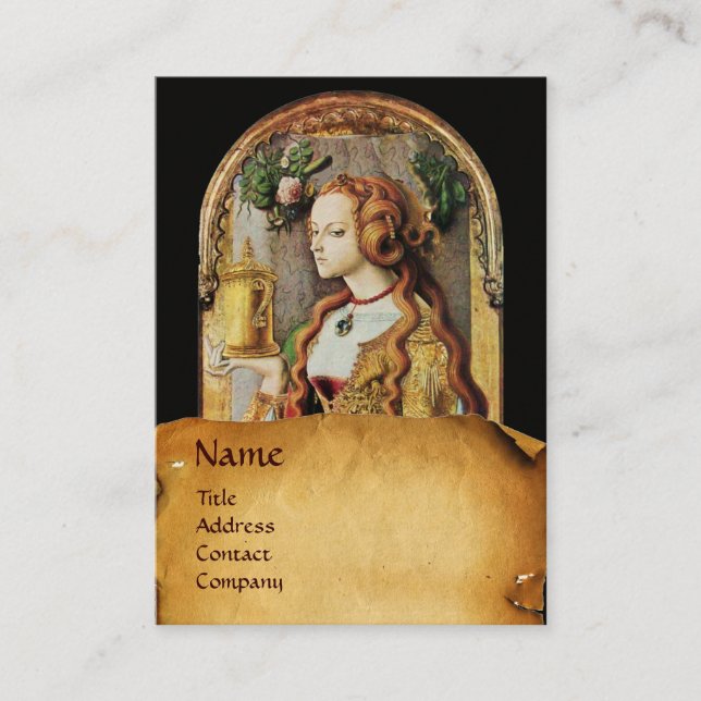 NATÜRLICHE HAARSCHÖNHEIT & KOSMETIKMONOGRAMM,Perga Visitenkarte (Vorderseite)