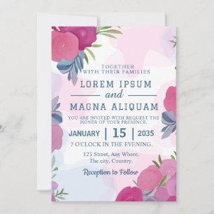 Natürliche Hochzeitskarte Einladung