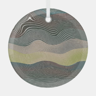Natürliche Hügel: Landschaftsmuster Ornament Aus Glas