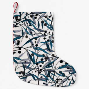 Natürliche Kurven Blumenhandgezeichnet Kleiner Weihnachtsstrumpf