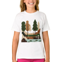 Natürliche Landschaft im minimalistischen Stil