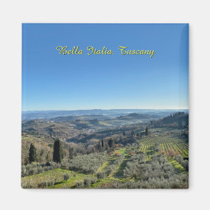 Natürliche Landschaft in der Toskana, Reise Italie Magnet
