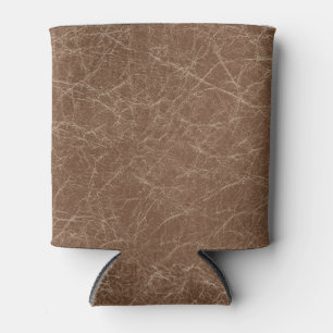 Natürliche Ledertextur: Nahtlose braune Details Dosenkühler