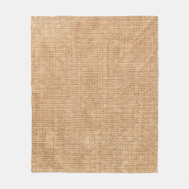 natürliche Leinenstruktur als Background-Bagging,  Fleecedecke (Vorderseite)