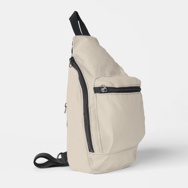 Natürliche Linde Farbe Crossbody Bag (Linke Seite)