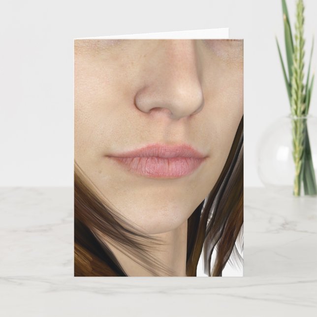 Natürliche Lippen und Nase Nah Karte (Vorderseite)