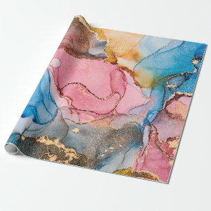 Natürliche Luxus-Abstraktkunst Fluid Art Malerei i Geschenkpapier
