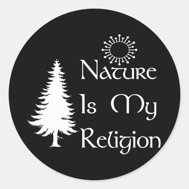 Natürliche Religion Runder Aufkleber (Vorderseite)
