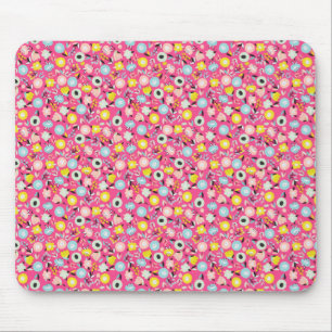 Natürliche Rosa Frühlingsfarbe Wildblume Aquarell Mousepad