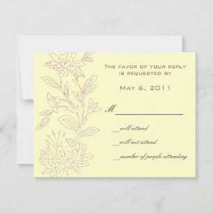 Natürliche/Rose Save the Date RSVP Karte