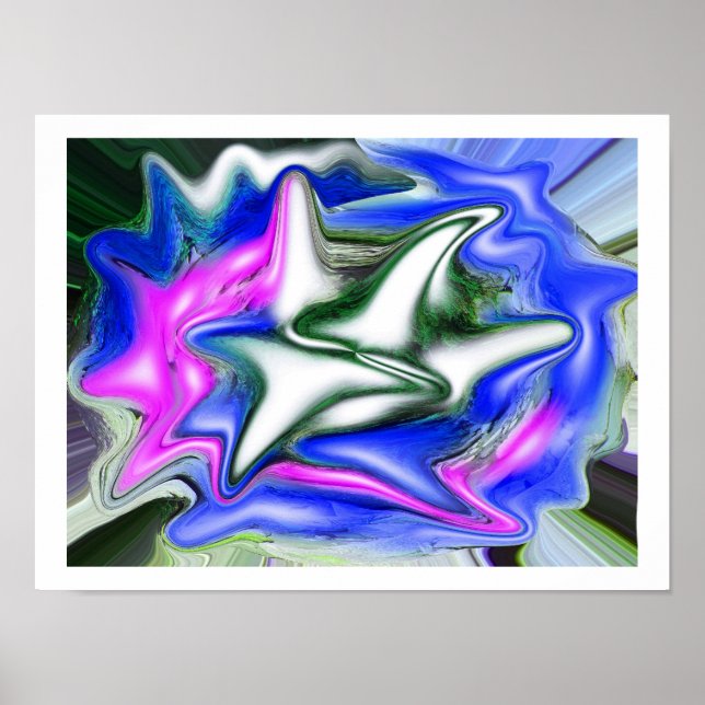 Natürliche Schnee- und Diamantenkunst Poster (Vorne)
