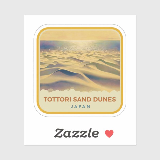 Natürliche Schönheit der Tottori Dunes-Japan Aufkleber (Blatt)