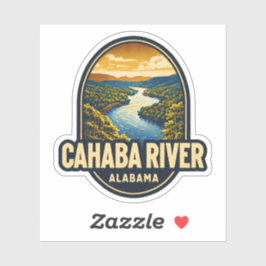 Natürliche Schönheit des Flusses Cahaba-Alabama Aufkleber