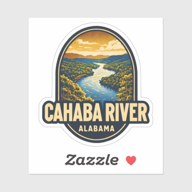 Natürliche Schönheit des Flusses Cahaba-Alabama Aufkleber (Blatt)
