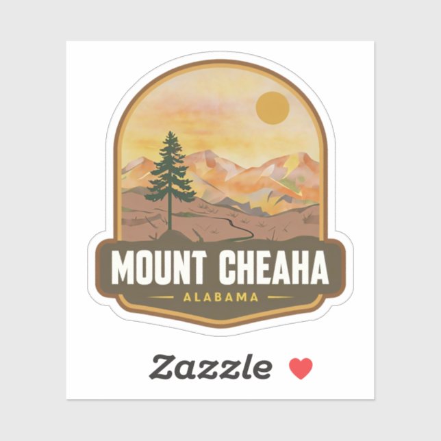 Natürliche Schönheit des Mount Cheaha-Alabama Aufkleber (Blatt)