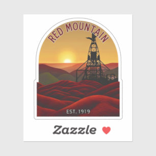 Natürliche Schönheit des Roten Berges - Alabama Aufkleber