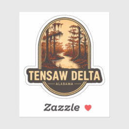 Natürliche Schönheit des Tensaw Delta-Alabama Aufkleber